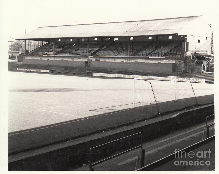 Oldham Athletic - Boundary Park - Main Stand 2 - BW - September 1969 Photograph by Legendary Football Grounds