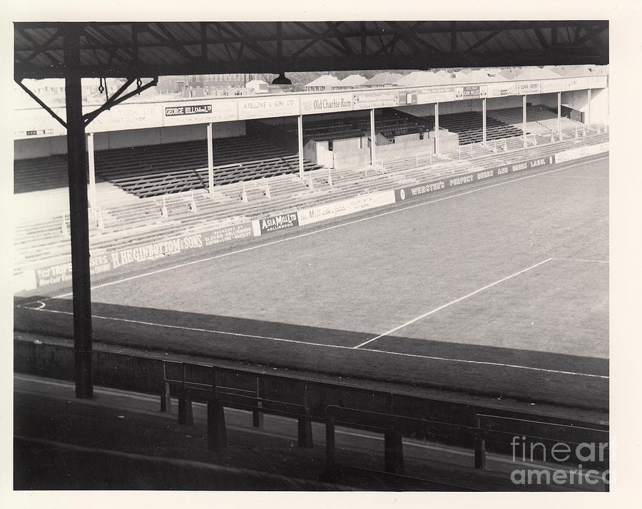 Oldham Athletic - Boundary Park - North Stand 1 - BW - 1967 Photograph by Legendary Football Grounds