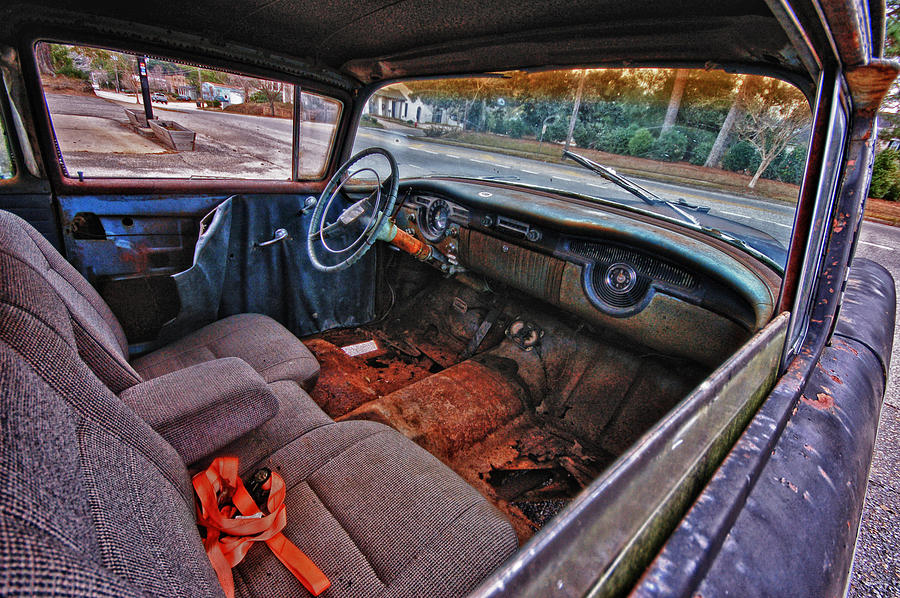 Olds Interior Passenger Side Painting by Michael Thomas