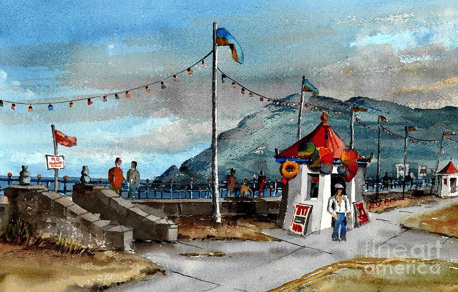 Oldy worldy Prom Bray Painting by Val Byrne