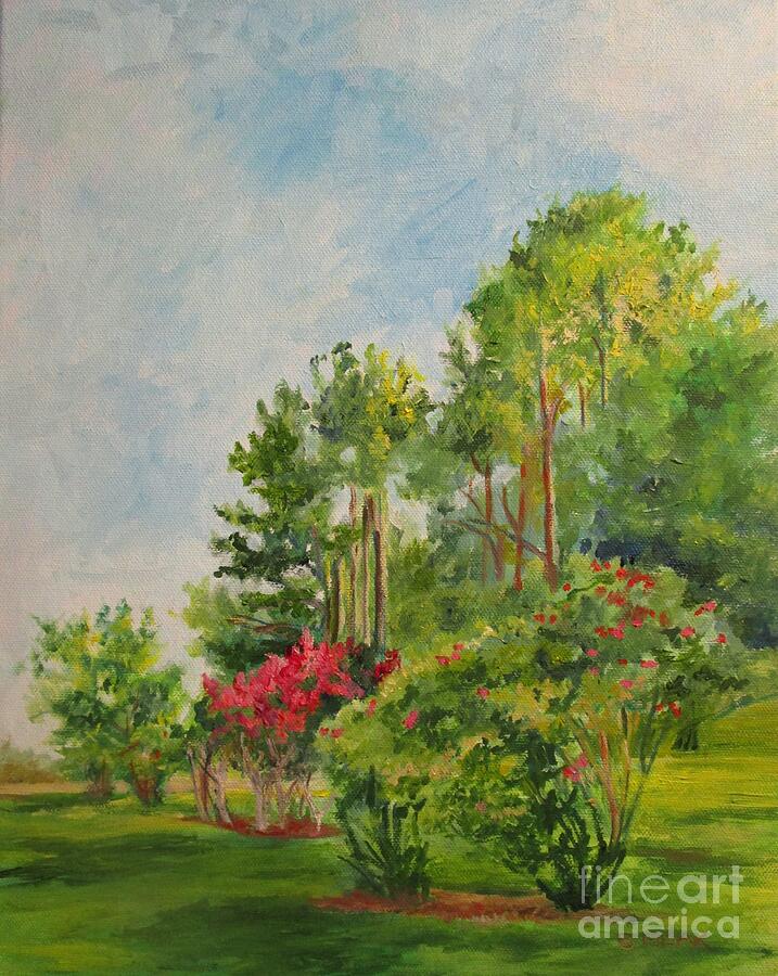 Oleander and Crepe Myrtle Painting by Barbara Moak - Fine Art America