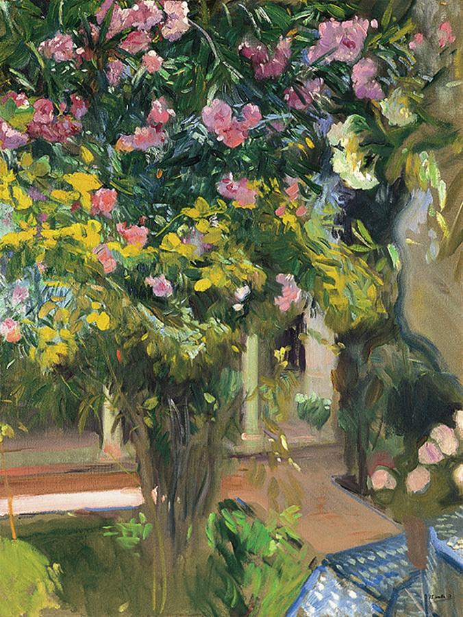 Oleanders Painting by Joaquin Sorolla