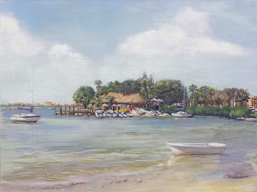 O' Leary's Tiki Bar and Grill on Sarasota Bayfront Painting by Shawn ...