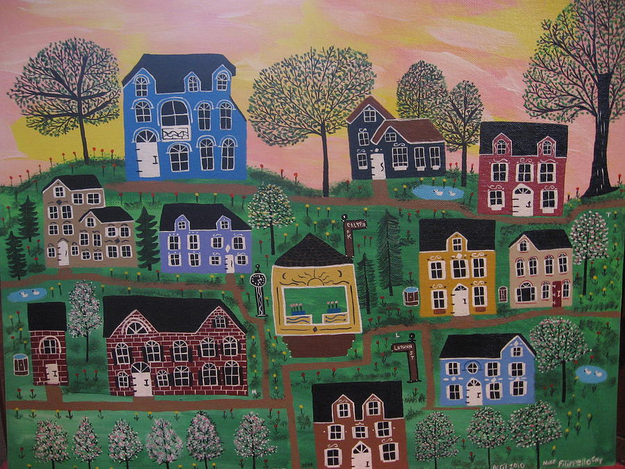 Landscape Painting - Olenalanthe Park- The Dream of Days to Come by Mike Filippello Landscape Painting - Olenalanthe Park- The Dream of Days to Come by Mike Filippello