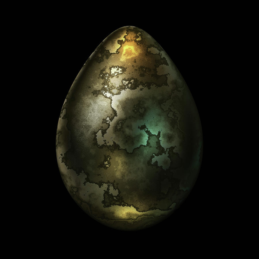 Olive Gold Egg Digital Art by Hakon Soreide