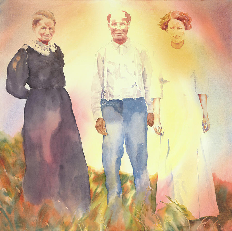 Olive, John and Anna Painting by Tara Moorman