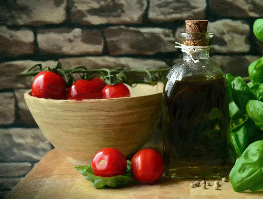 Olive oil - ID 16217-152016-6310 Painting by S Lurk