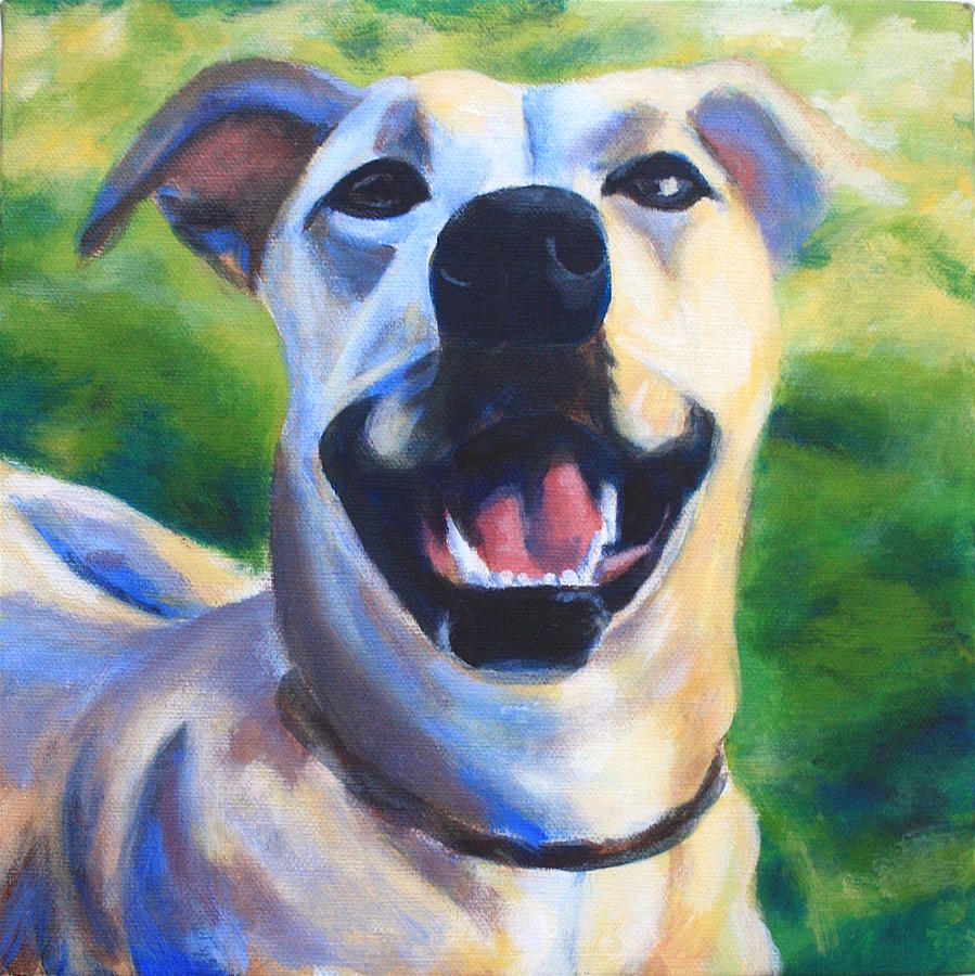Dog Painting - Olive by Sarah Vandenbusch