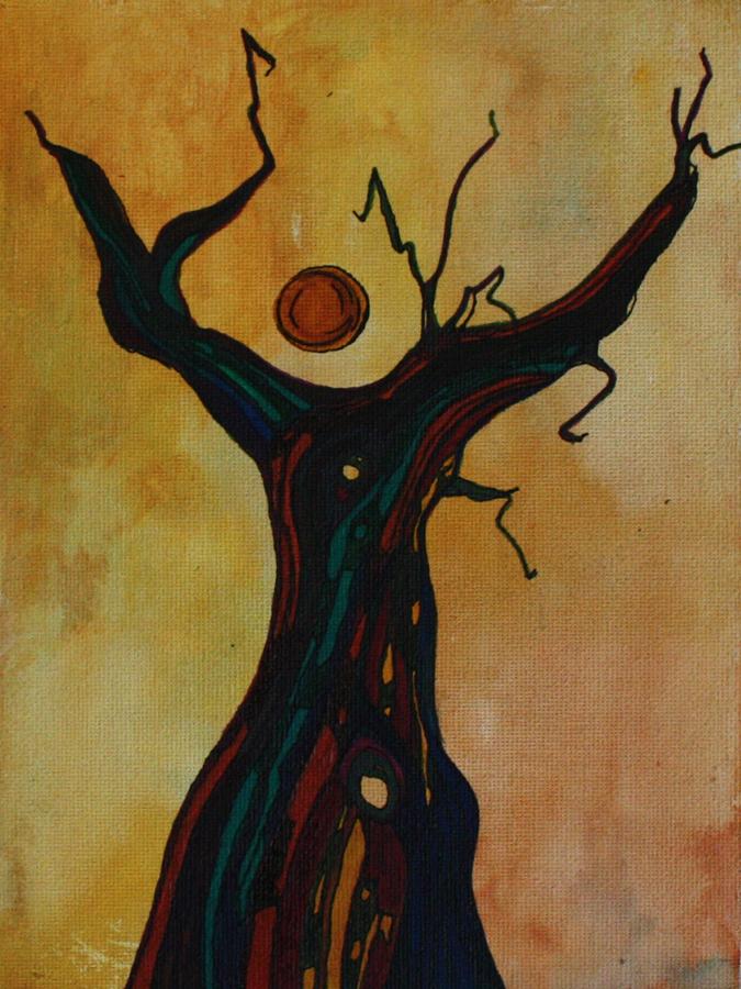 Olive Tree Woman Painting by Pat Purdy