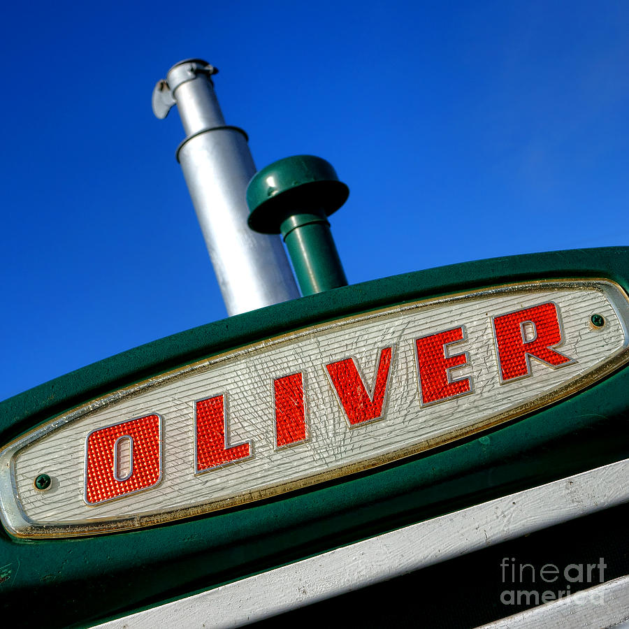 Oliver Tractor Nameplate Photograph by Olivier Le Queinec