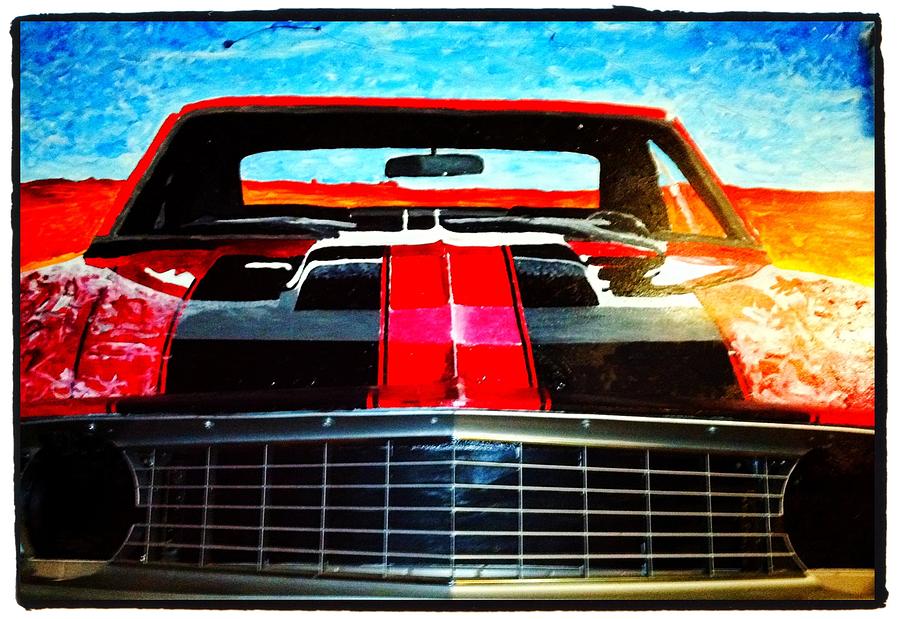 Neal B Painting - Olivers camaro-  by Neal Barbosa