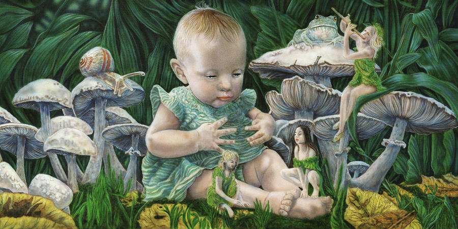 Olivia In The Fairy Ring Painting by Wayne Pruse