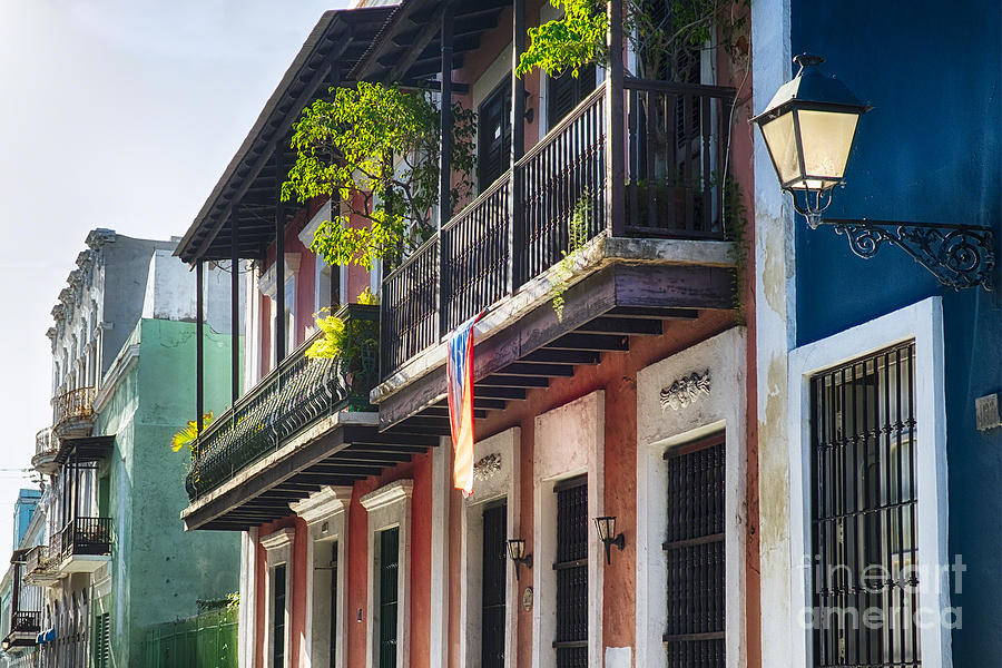 Old San Juan Street in Atmospheric Light Photograph by George Oze ...