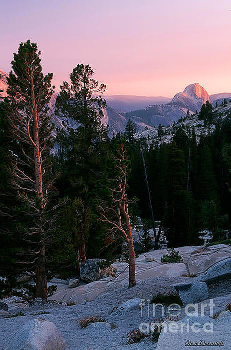 Olmstead Point and Half Dome Sunset Photograph by Steve Warnstaff