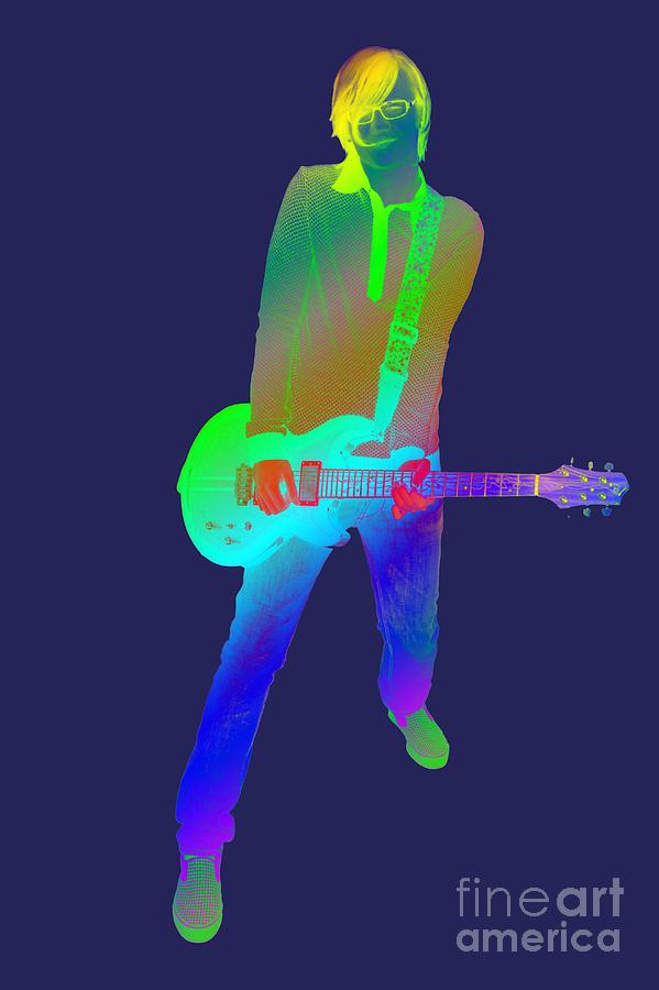 olourful guitar player. Music is my passion Digital Art by Ilan Rosen
