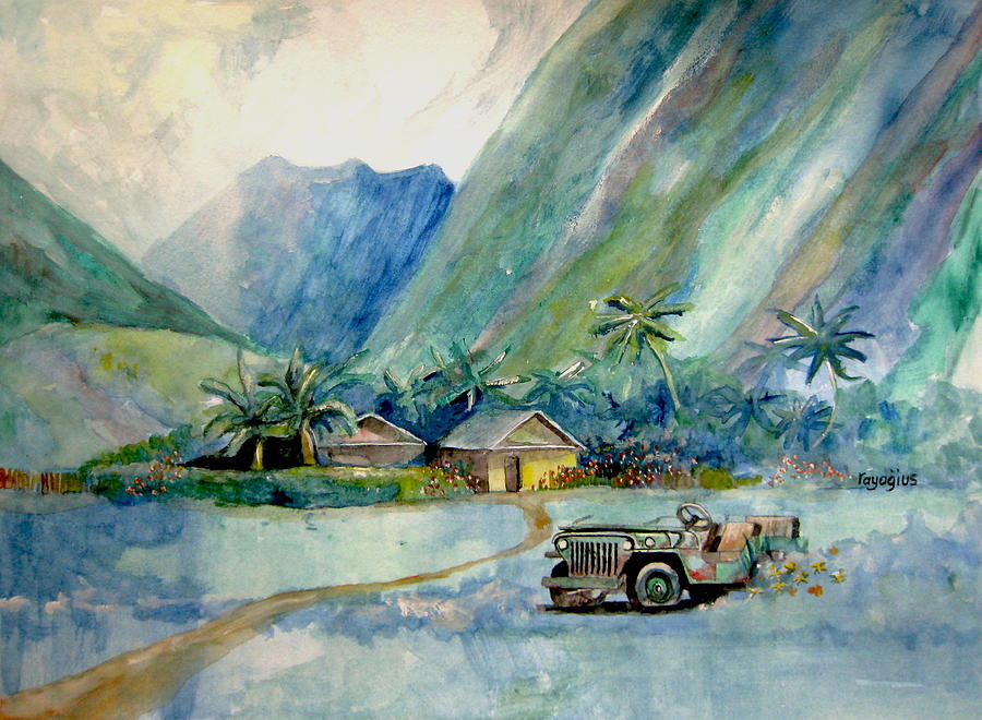 Olowalu Valley Painting by Ray Agius