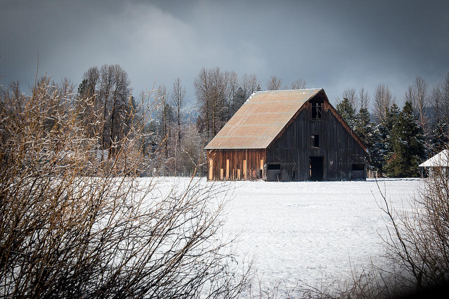 Olsen Barn in Snow Photograph by Jan Davies