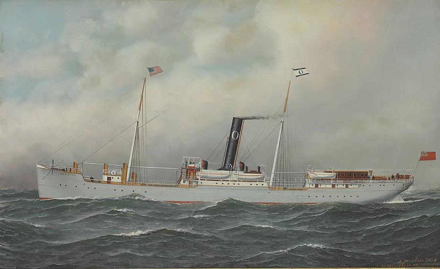 Ship Painting - Olympia Steamship by MotionAge Designs