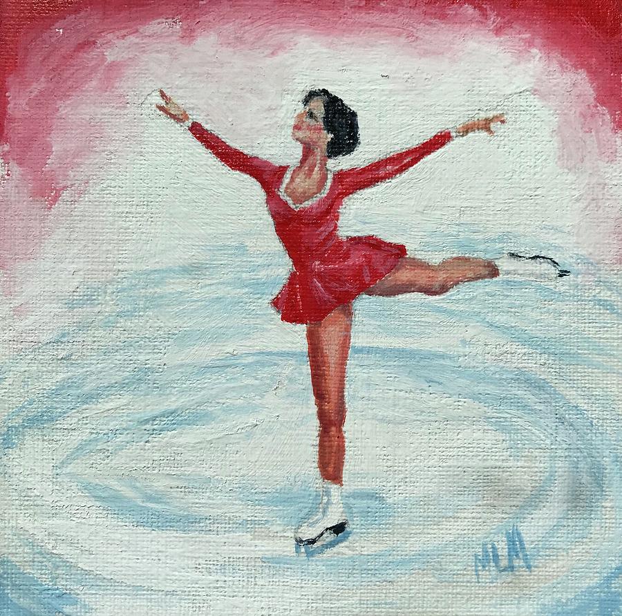 Olympic Figure Skater Painting by ML McCormick