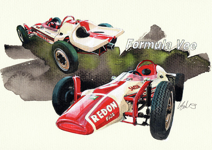 Olympic Formula Vee Painting by Yoshiharu Miyakawa