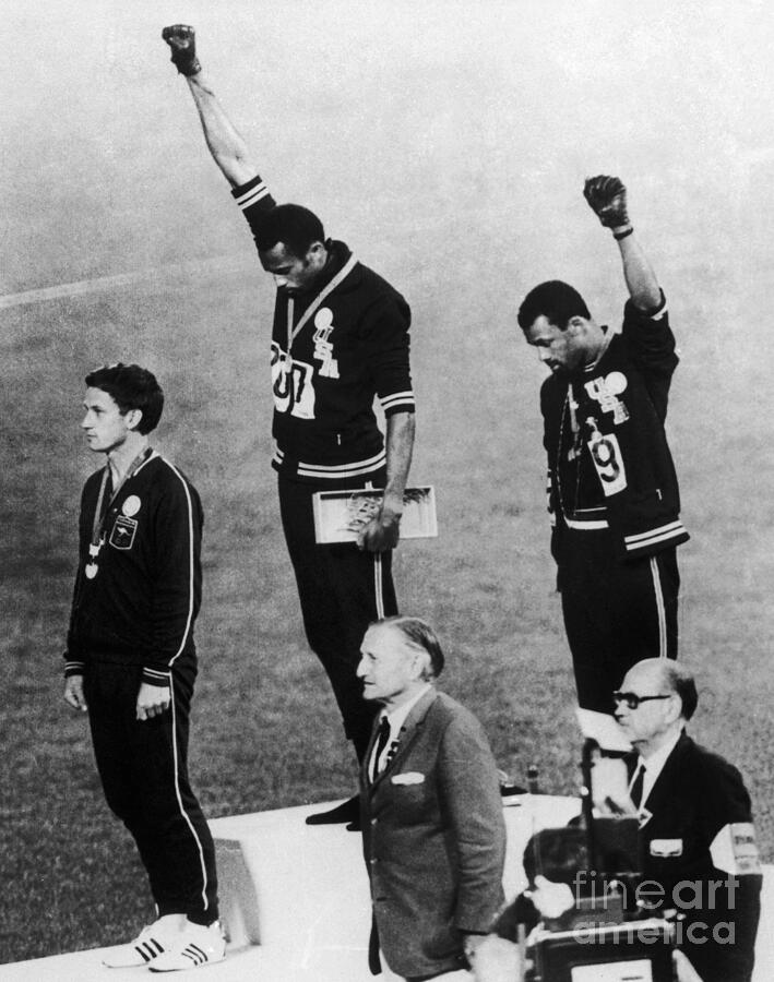 Black Panther Movie Photograph - Olympic Games, 1968 by Granger