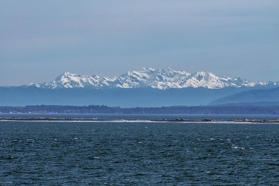 Olympic Mountains with Grays Harbor Photograph by Cheryl Day
