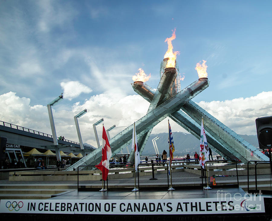 Olympic Torch in Vancouver Photograph by Natural Focal Point Photography