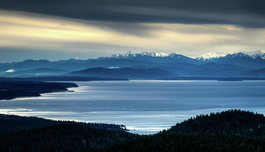 Olympics Across Puget Sound HDR Photograph by Joshua Spiegler