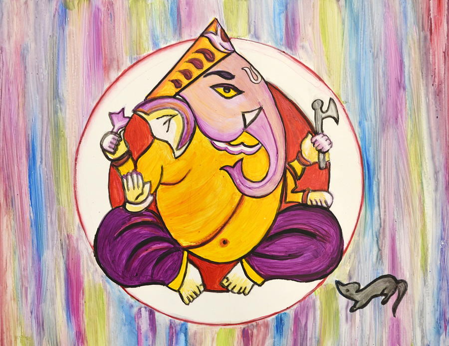 Om Shree Ganesha Painting by Manjiri Kanvinde
