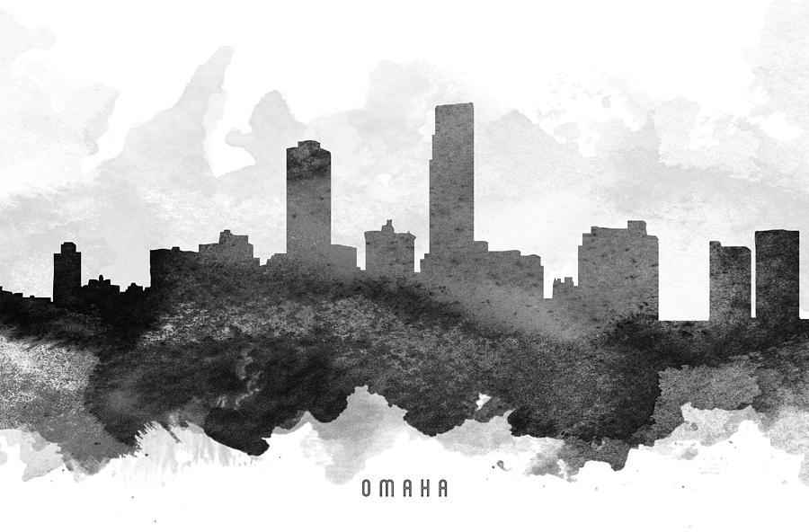 Omaha Painting - Omaha Cityscape 11 by Aged Pixel