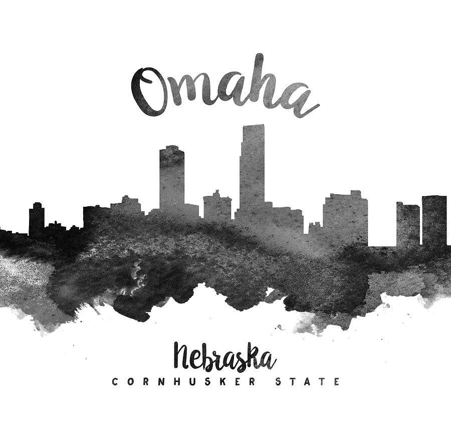 Omaha Painting - Omaha Nebraska Skyline 18 by Aged Pixel