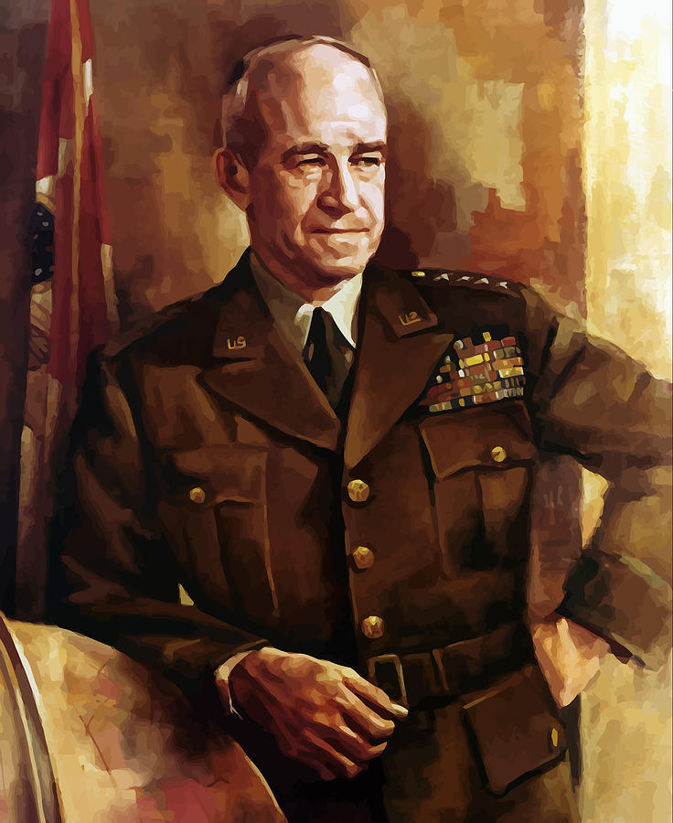 Omar Bradley Painting by War Is Hell Store