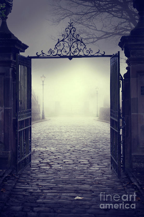 Ominous Gateway On A Foggy Night  Photograph by Lee Avison