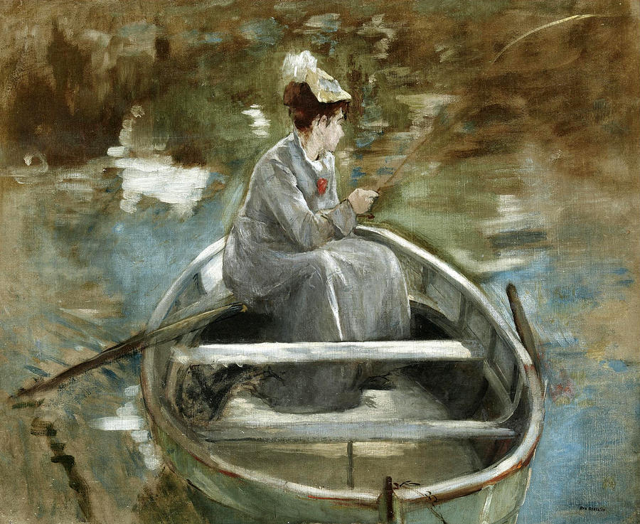 On a Boat Painting by Eva Gonzales
