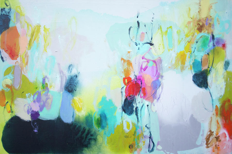 Abstract Painting - On A Road Less Travelled by Claire Desjardins