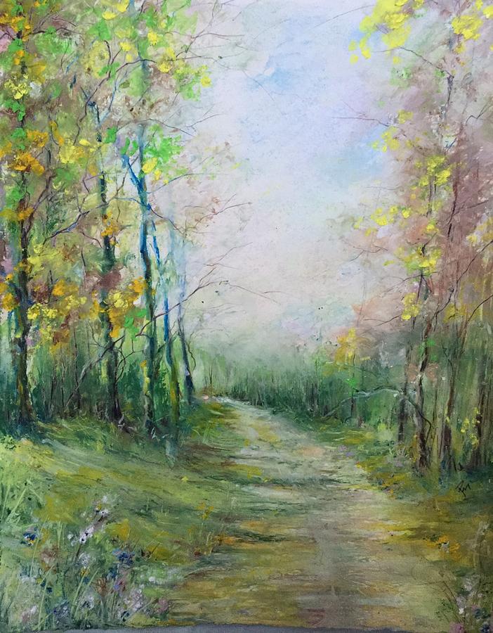 On a Spring Road Painting by Robin Miller-Bookhout
