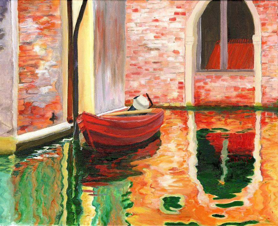On A Venice Canal Painting by Deborah Butts