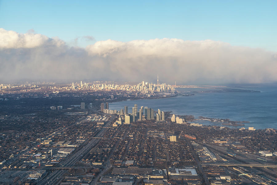 On Approach - Flying Over Toronto Photograph by Georgia Mizuleva