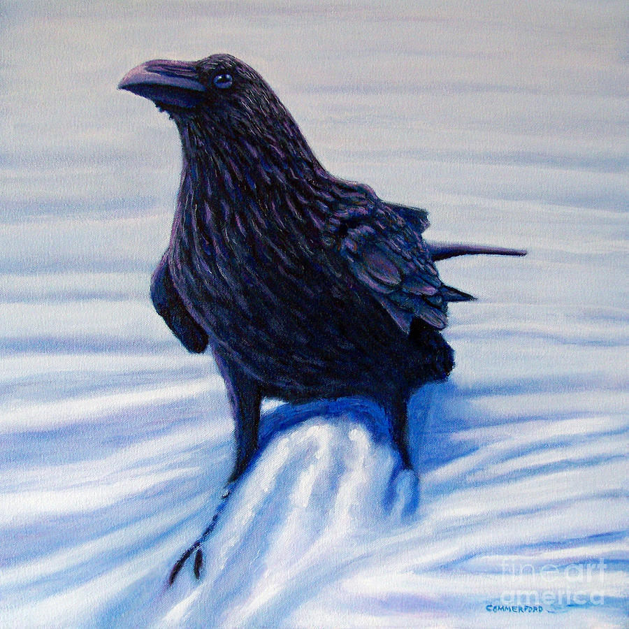Raven Painting - On Canyon Road by Brian  Commerford