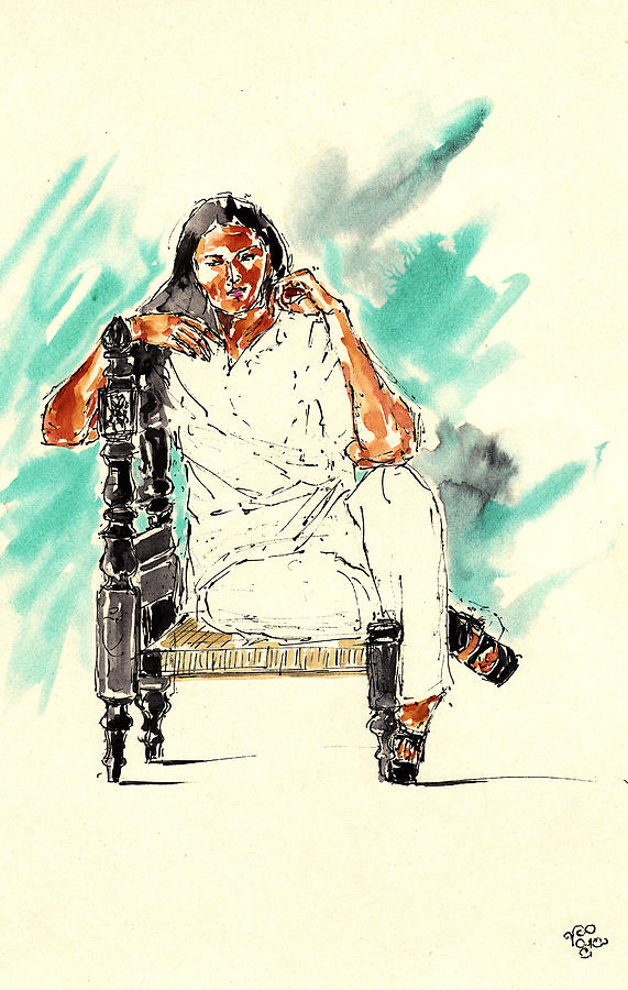 Human Painting - On Cultural Chair by Mohd Raza-ul Karim