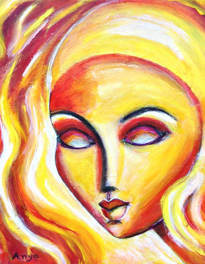 Meditation Painting - On Fire by Anya Heller