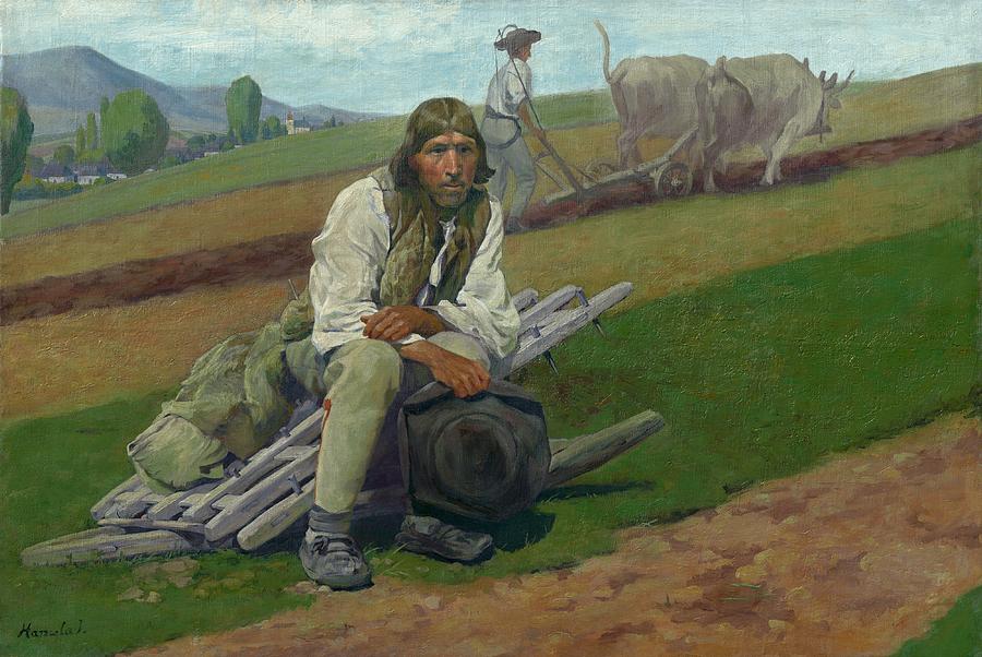 On native soil, Jozef Hanula Painting by Vincent Monozlay
