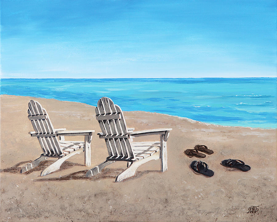 On The Shore Painting by Masha Batkova