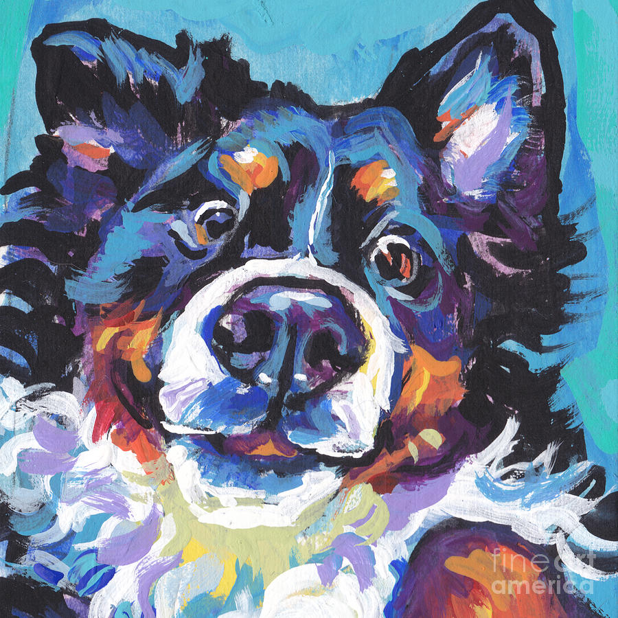 Bernese Mountain Dog  Painting - On The Back Berner by Lea S