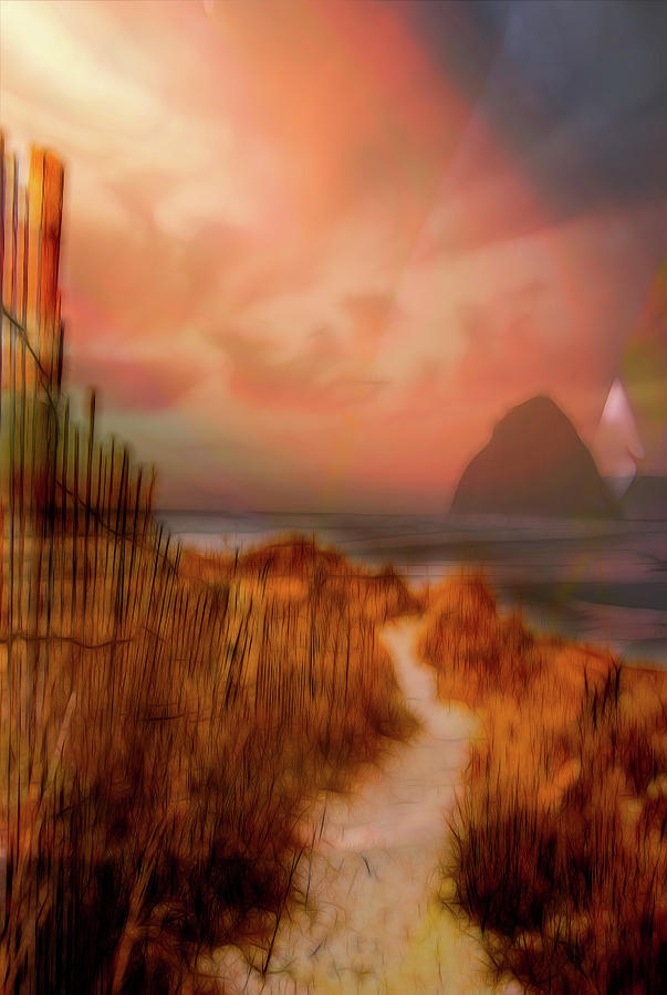 On the Beach Abstract Painting Photograph by Debra and Dave Vanderlaan On the Beach Abstract Painting Photograph by Debra and Dave Vanderlaan
