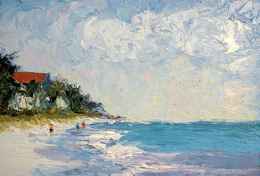 Seascape Painting - On the Beach by Colleen Murphy Seascape Painting - On the Beach by Colleen Murphy