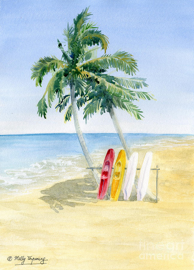 Tropical View  Painting by Melly Terpening