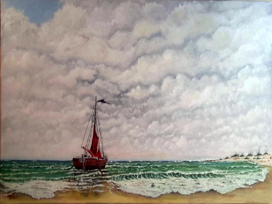 On The Beach SOLD Painting by Richard Benson