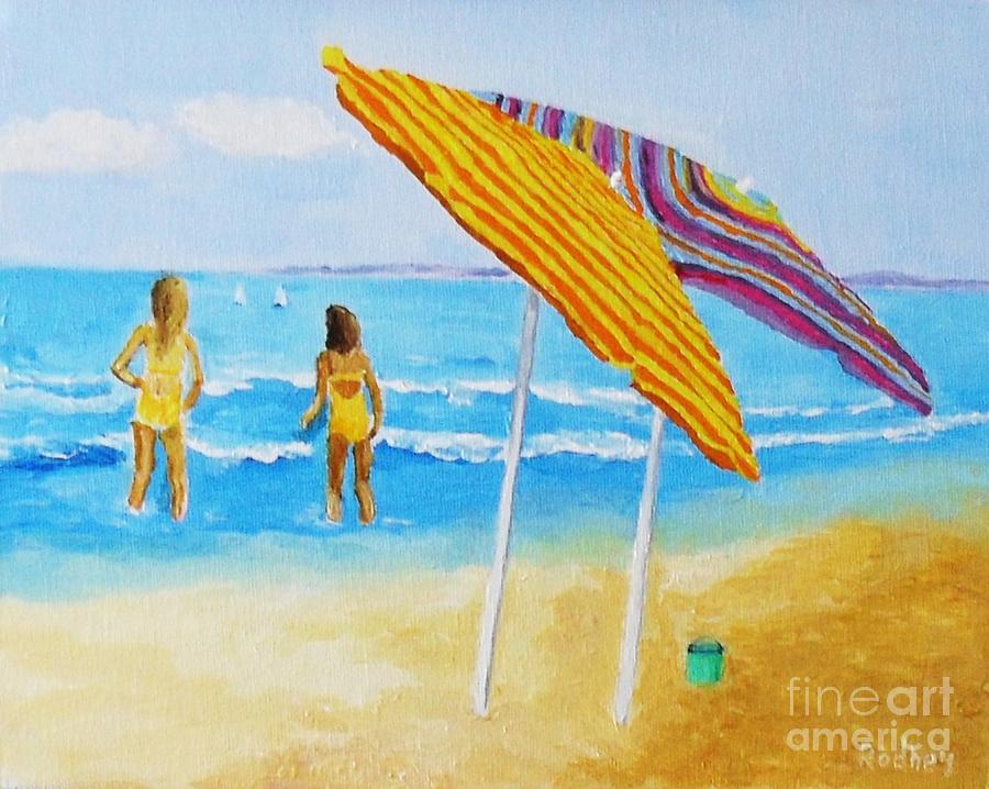On The Beach Painting by Rodney Campbell