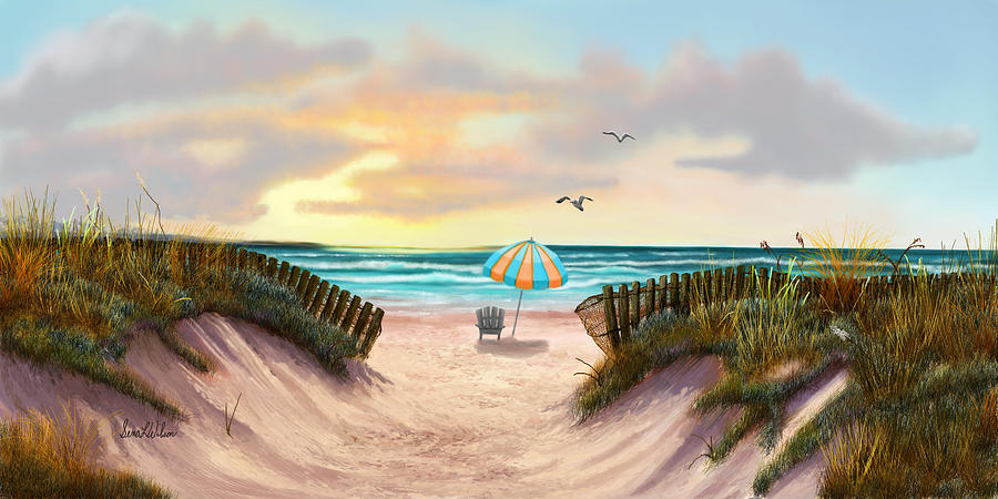 On the Beach Painting by Sena Wilson